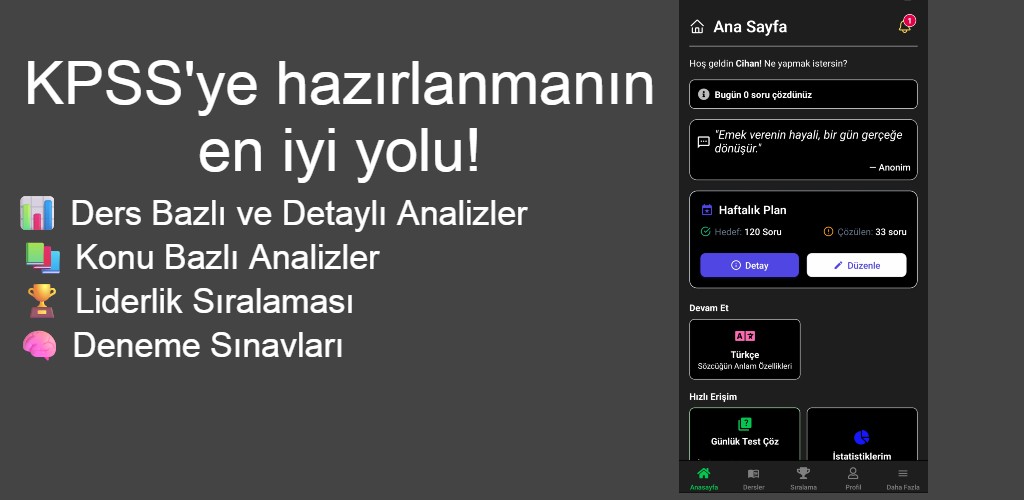 Soru Çöz 2026 KPSS Hazırlık Özellik Resmi